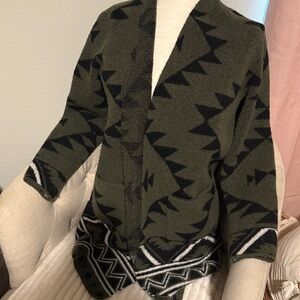 Frye Aztec Western Tribal Cardigan woman’s medium